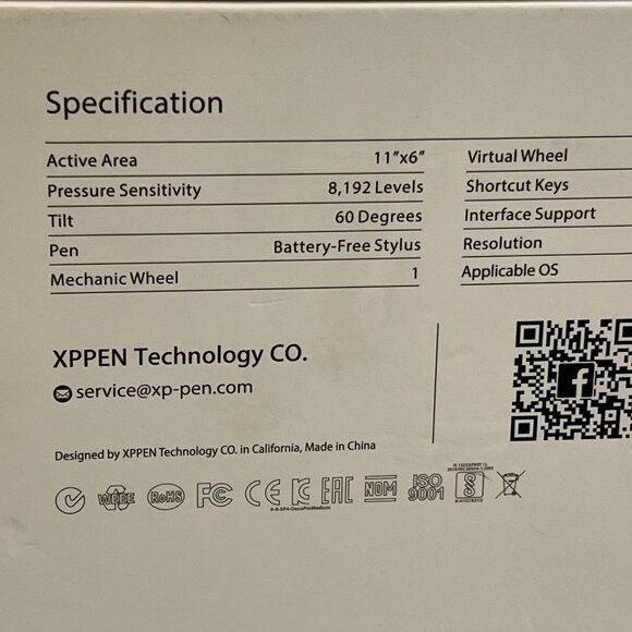 XP Pen Deco Pro Medium Graphics Drawing Tablet 11x6 Active Area 8192 (NO PEN) - Picture 5 of 5